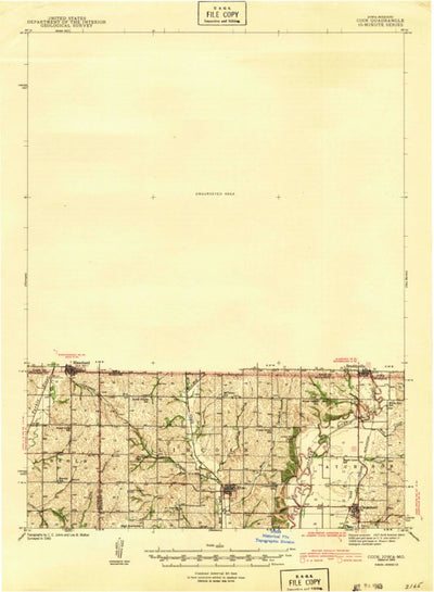 United States Geological Survey Coin, IA-MO (1943, 62500-Scale) digital map