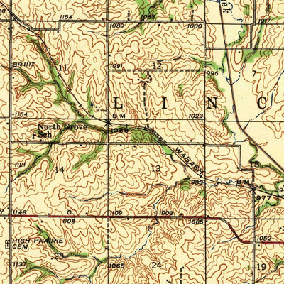 United States Geological Survey Coin, IA-MO (1943, 62500-Scale) digital map