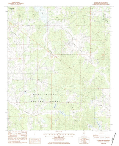United States Geological Survey Coker Lake, MS (1983, 24000-Scale) digital map