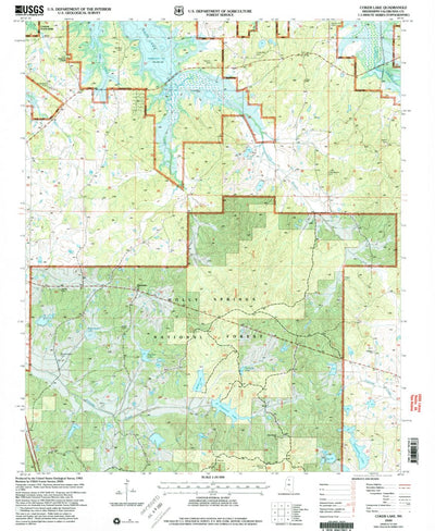 United States Geological Survey Coker Lake, MS (2000, 24000-Scale) digital map