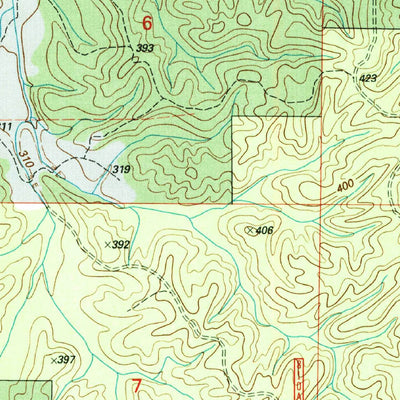 United States Geological Survey Coker Lake, MS (2000, 24000-Scale) digital map