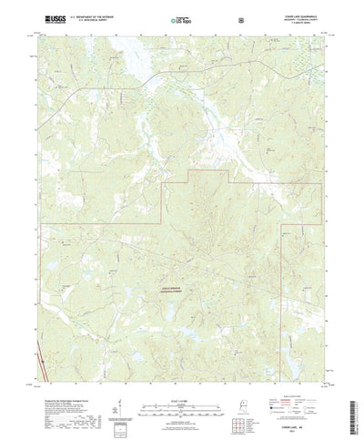 United States Geological Survey Coker Lake, MS (2021, 24000-Scale) digital map