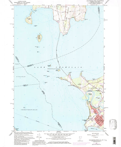 United States Geological Survey Colchester Point, VT-NY (1966, 24000-Scale) digital map