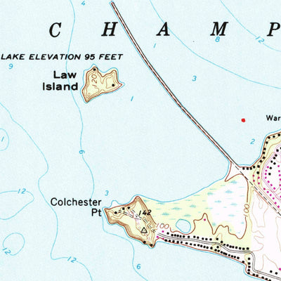 United States Geological Survey Colchester Point, VT-NY (1966, 24000-Scale) digital map