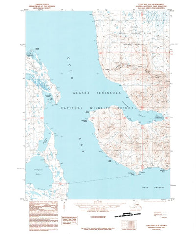 United States Geological Survey Cold Bay A-2, AK (1995, 63360-Scale) digital map
