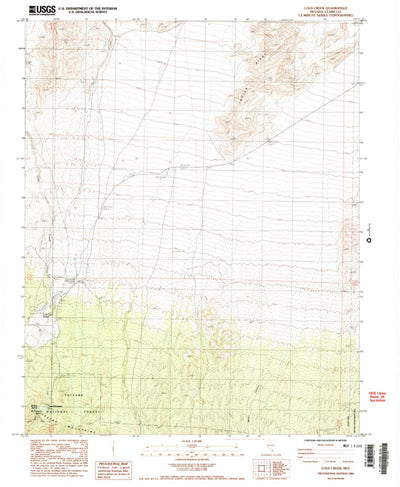 United States Geological Survey Cold Creek, NV (1984, 24000-Scale) digital map