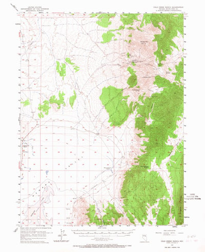 United States Geological Survey Cold Creek Ranch, NV (1957, 62500-Scale) digital map