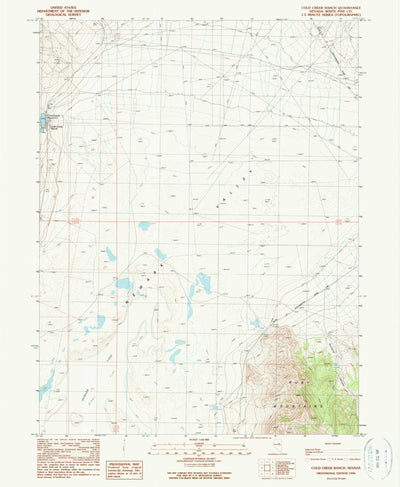 United States Geological Survey Cold Creek Ranch, NV (1990, 24000-Scale) digital map