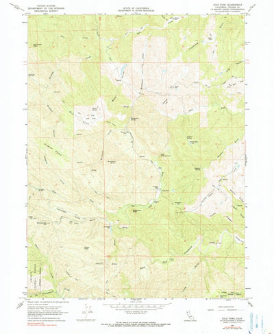 United States Geological Survey Cold Fork, CA (1967, 24000-Scale) digital map
