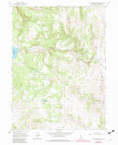 United States Geological Survey Cold Spring Mountain, CA (1962, 24000-Scale) digital map