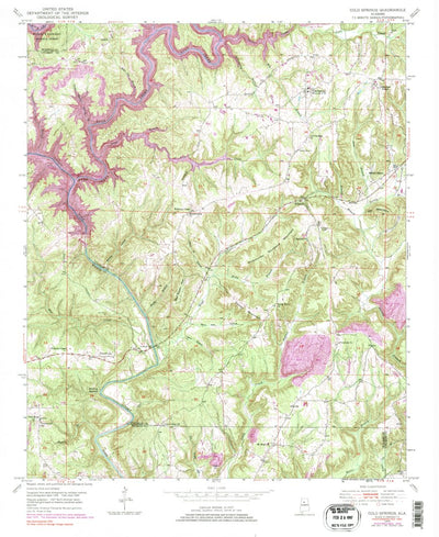 United States Geological Survey Cold Springs, AL (1949, 24000-Scale) digital map