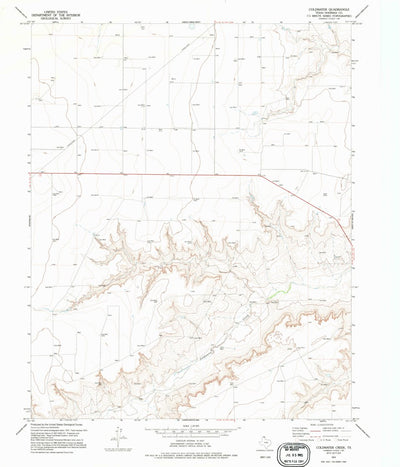 United States Geological Survey Coldwater Creek, TX (1974, 24000-Scale) digital map