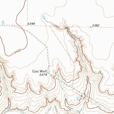 United States Geological Survey Coldwater Creek, TX (1974, 24000-Scale) digital map