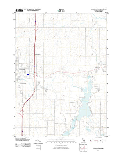 United States Geological Survey Coldwater East, MI (2011, 24000-Scale) digital map