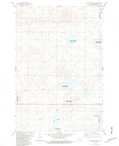 United States Geological Survey Coldwater Lake, ND (1982, 24000-Scale) digital map