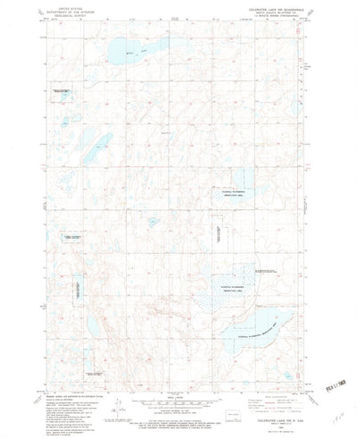 United States Geological Survey Coldwater Lake NW, ND (1982, 24000-Scale) digital map