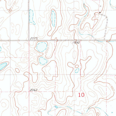 United States Geological Survey Coldwater Lake NW, ND (1982, 24000-Scale) digital map
