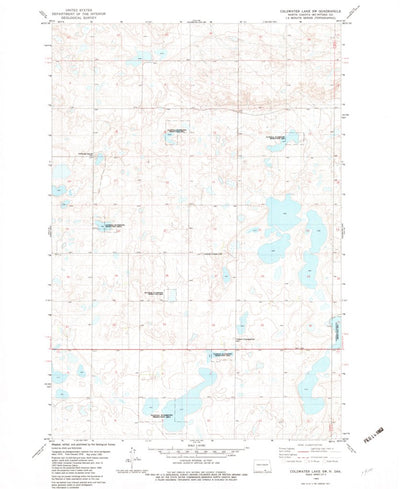 United States Geological Survey Coldwater Lake SW, ND (1982, 24000-Scale) digital map