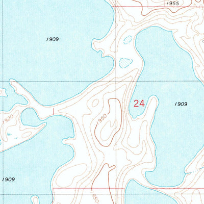 United States Geological Survey Coldwater Lake SW, ND (1982, 24000-Scale) digital map
