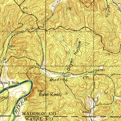 United States Geological Survey Coldwater, MO (1930, 62500-Scale) digital map