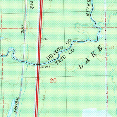 United States Geological Survey Coldwater, MS (1982, 24000-Scale) digital map
