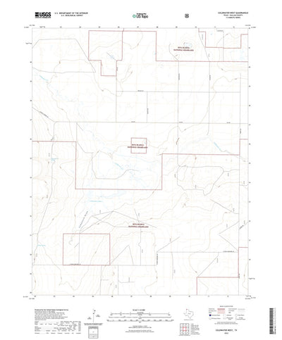 United States Geological Survey Coldwater West, TX (2022, 24000-Scale) digital map