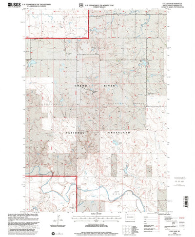 United States Geological Survey Cole Dam, SD (1998, 24000-Scale) digital map