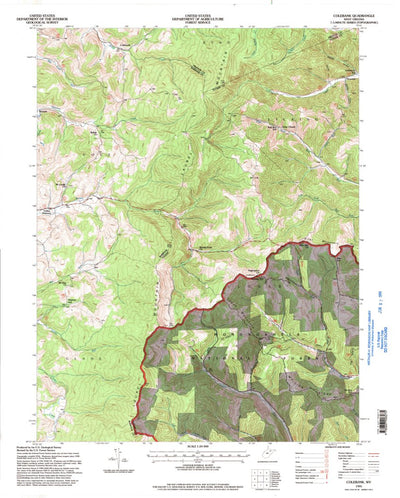 United States Geological Survey Colebank, WV (1995, 24000-Scale) digital map