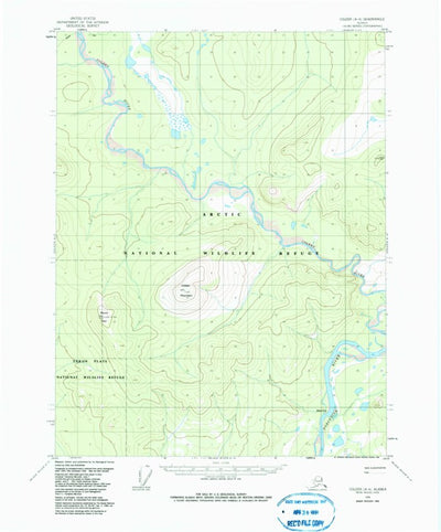 United States Geological Survey Coleen A-4, AK (1956, 63360-Scale) digital map