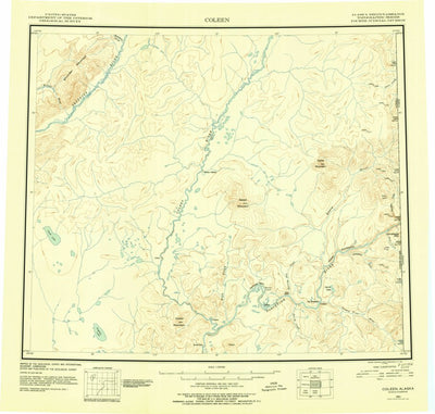 United States Geological Survey Coleen, AK (1951, 250000-Scale) digital map