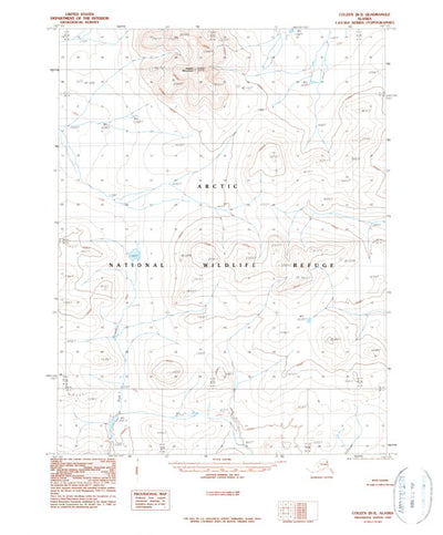 United States Geological Survey Coleen B-3, AK (1990, 63360-Scale) digital map