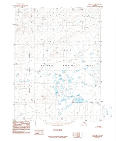 United States Geological Survey Coleen B-5, AK (1990, 63360-Scale) digital map