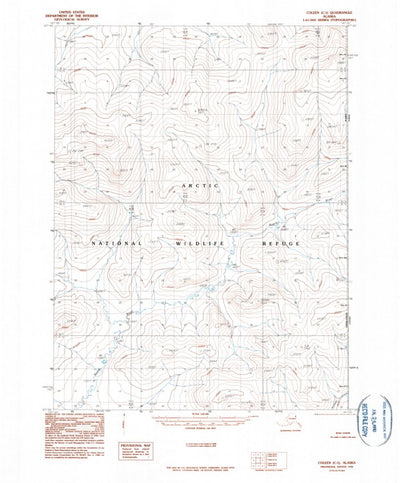 United States Geological Survey Coleen C-1, AK (1990, 63360-Scale) digital map
