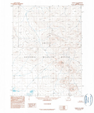 United States Geological Survey Coleen C-2, AK (1990, 63360-Scale) digital map