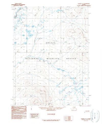 United States Geological Survey Coleen C-3, AK (1990, 63360-Scale) digital map