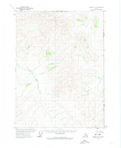 United States Geological Survey Coleen D-1, AK (1972, 63360-Scale) digital map