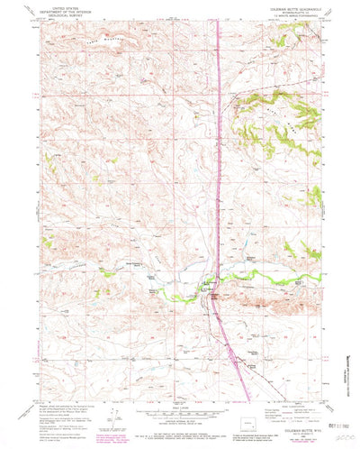 United States Geological Survey Coleman Butte, WY (1950, 24000-Scale) digital map