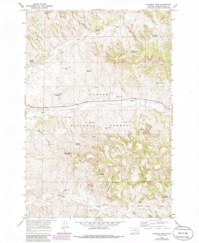 United States Geological Survey Coleman Draw, MT (1966, 24000-Scale) digital map