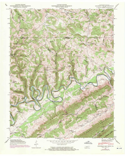 United States Geological Survey Coleman Gap, TN-VA (1946, 24000-Scale) digital map