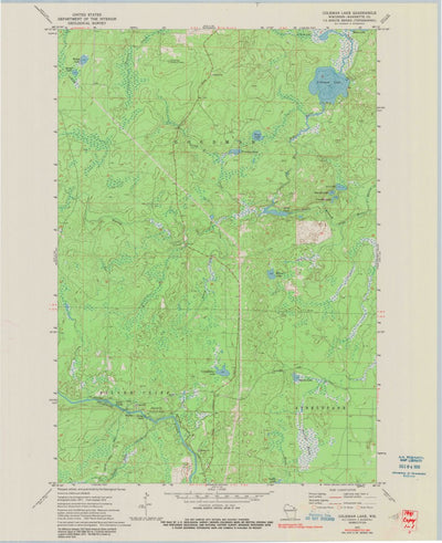 United States Geological Survey Coleman Lake, WI (1972, 24000-Scale) digital map