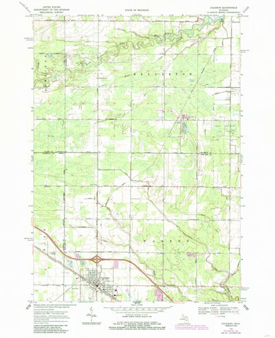 United States Geological Survey Coleman, MI (1969, 24000-Scale) digital map