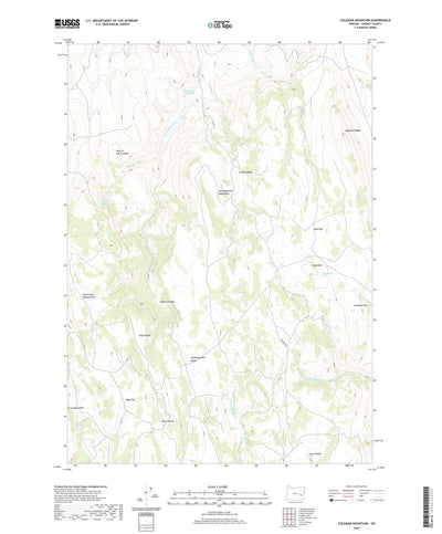 United States Geological Survey Coleman Mountain, OR (2020, 24000-Scale) digital map