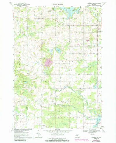 United States Geological Survey Coleman NE, MI (1969, 24000-Scale) digital map