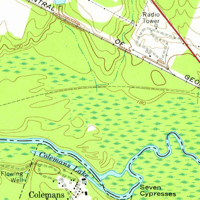 United States Geological Survey Colemans Lake, GA (1973, 24000-Scale) digital map