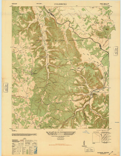 United States Geological Survey Colesburg, KY (1946, 24000-Scale) digital map