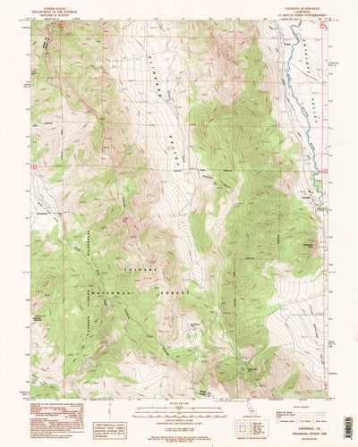 United States Geological Survey Coleville, CA (1988, 24000-Scale) digital map
