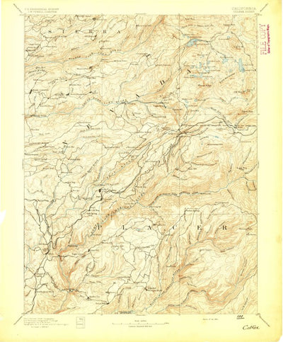 United States Geological Survey Colfax, CA (1894, 125000-Scale) digital map
