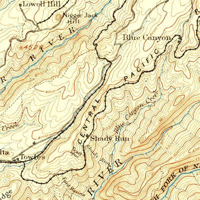 United States Geological Survey Colfax, CA (1894, 125000-Scale) digital map