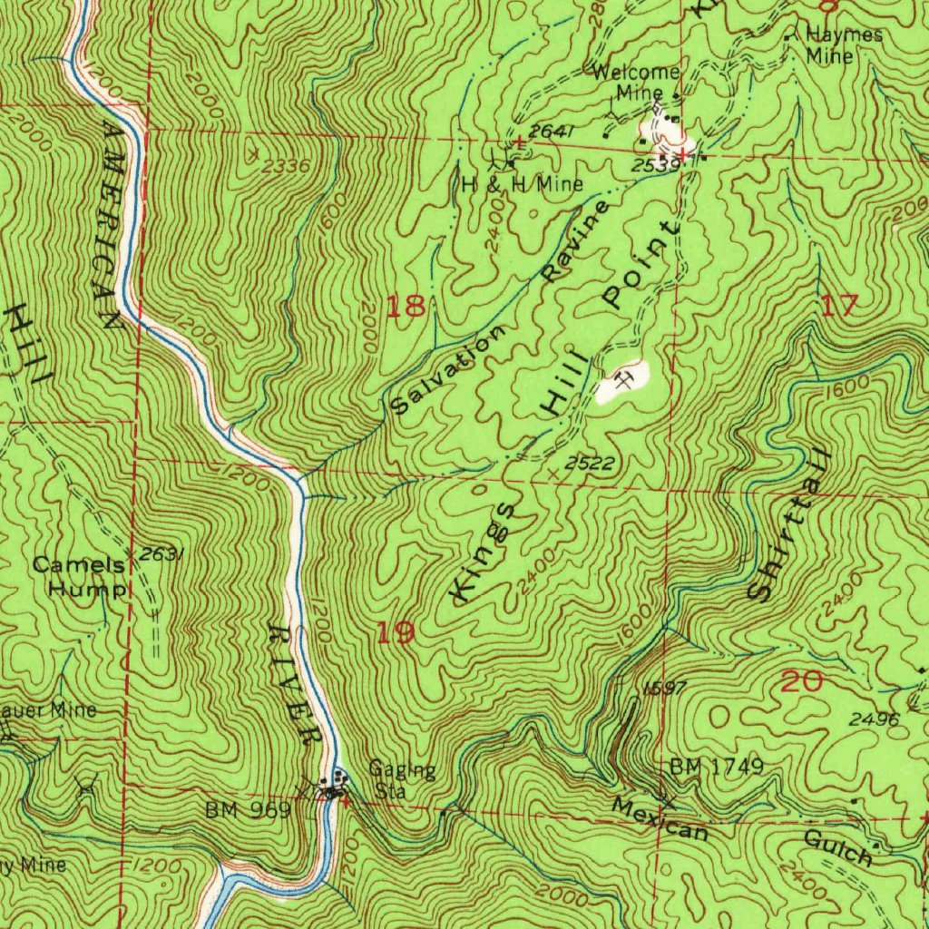 Colfax, CA (1950, 62500-Scale) Map by United States Geological Survey ...