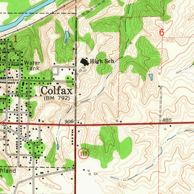 United States Geological Survey Colfax, IA (1965, 24000-Scale) digital map